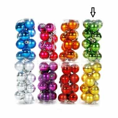 Plastic groene kerstballen 12 stuks 3 cm
