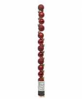 Plastic 20x kleine kerst rode kunststof kerstballen 3 cm