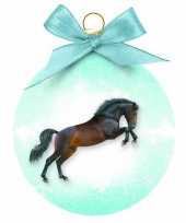 Plastic dieren kerstballen paardje