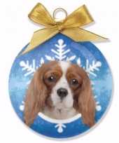 Plastic huisdieren kerstballen honden cavalier