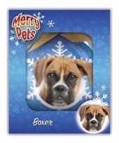 Plastic huisdieren kerstballen hondjes boxer