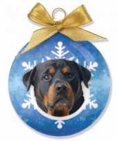 Plastic huisdieren kerstballen hondjes rottweiler