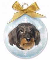 Plastic huisdieren kerstballen hondjes teckel