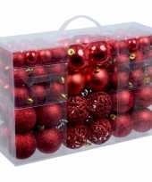 Plastic kerstballen rood 100 x